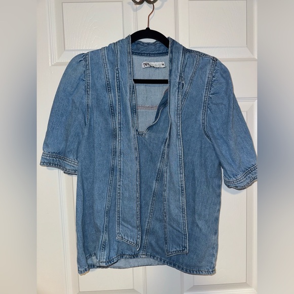Zara Tops - Zara Blue Denim Top
